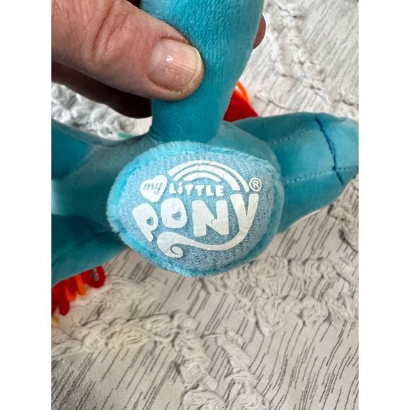 My Little Pony Rainbow Dash Plush 7" Yarn Mane Tail Stuffed Animal Toy 2020 Blue - Picture 8 of 9
